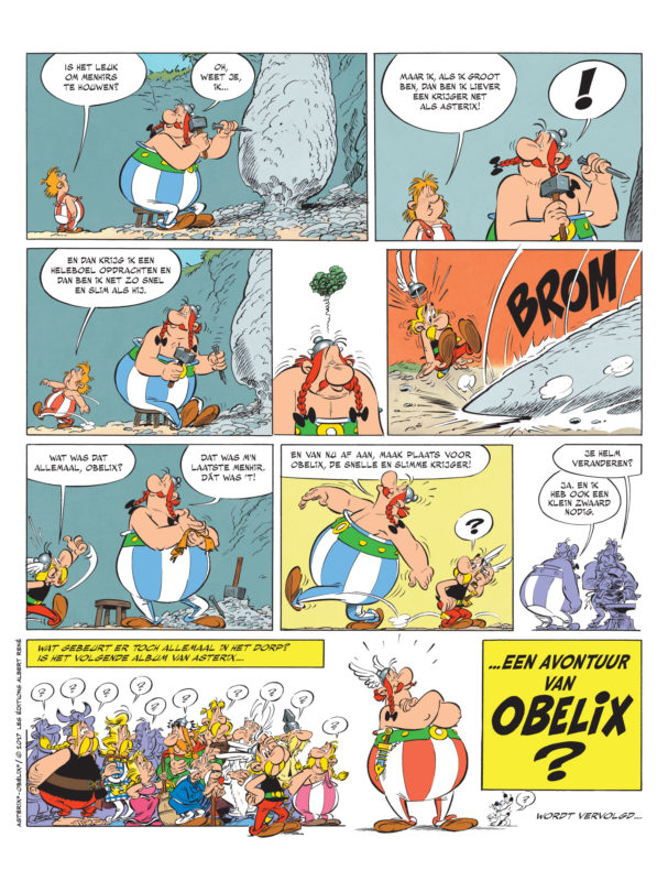 Asterix 37, Nieuw album, nieuwe asterix, avontuur van obelix